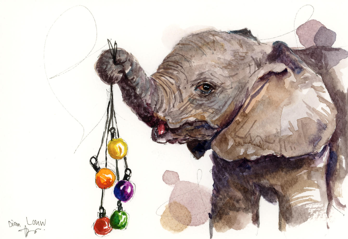 Christmas baby elephant