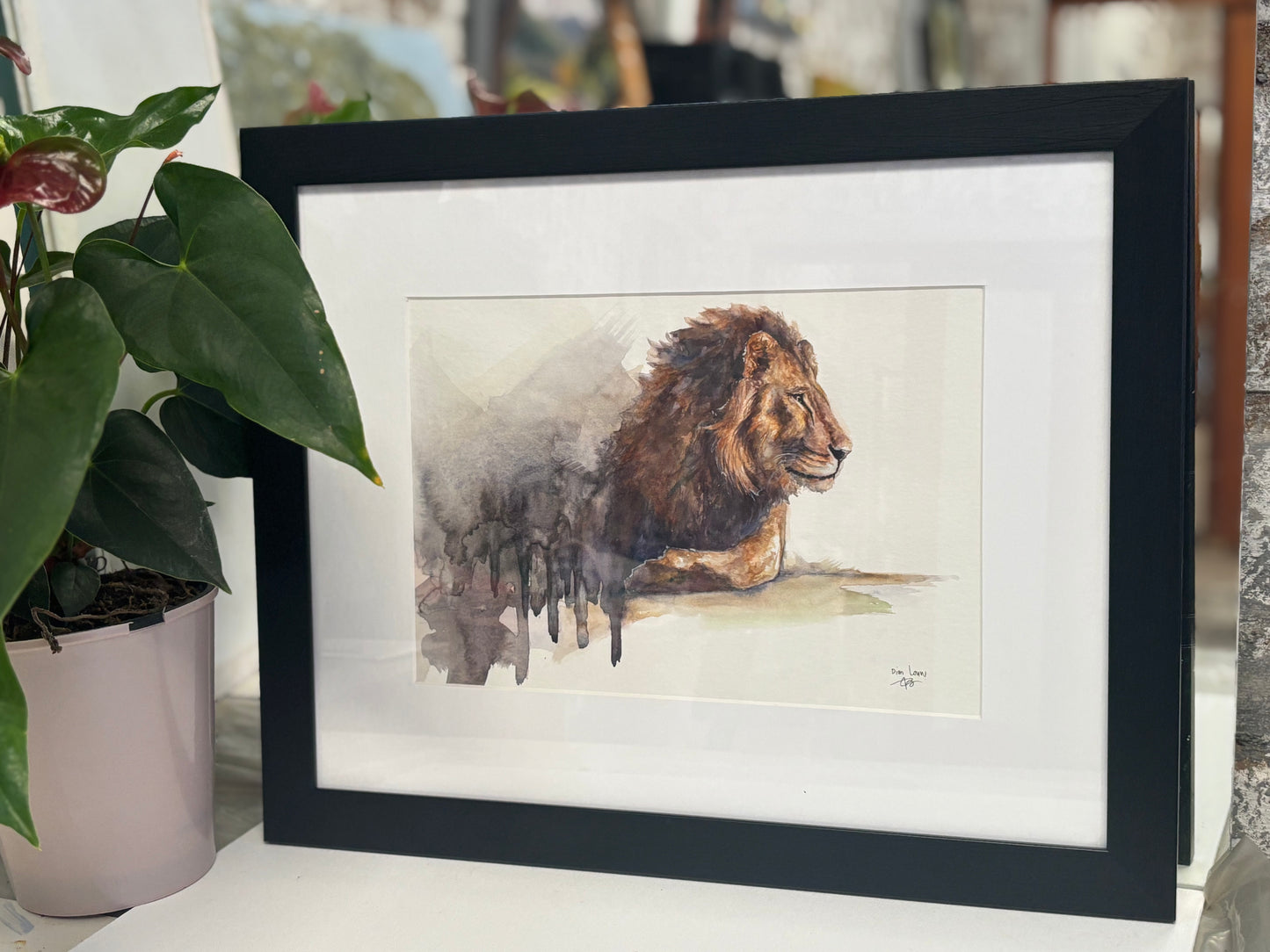 Lion watercolour