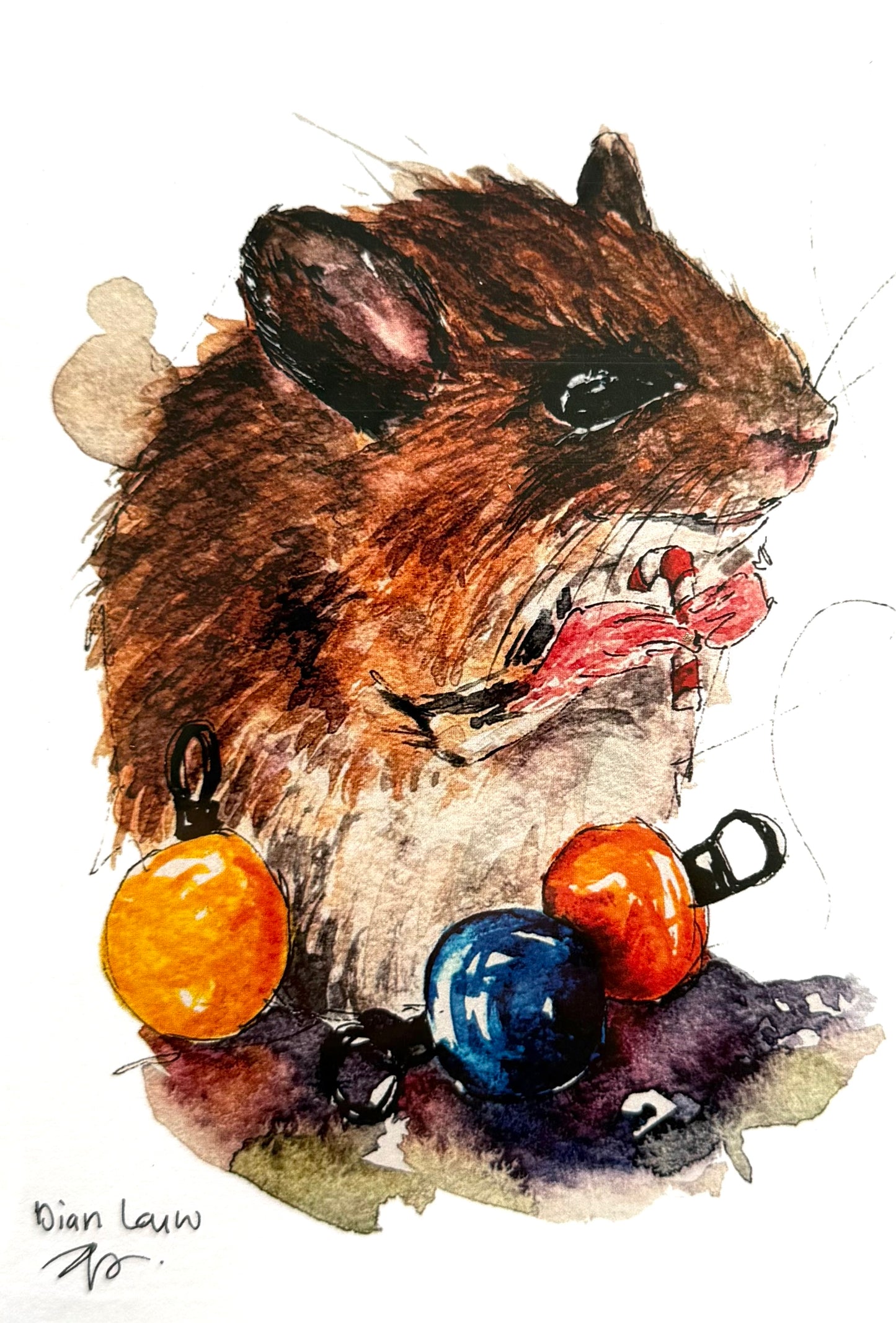 Christmas brown mouse