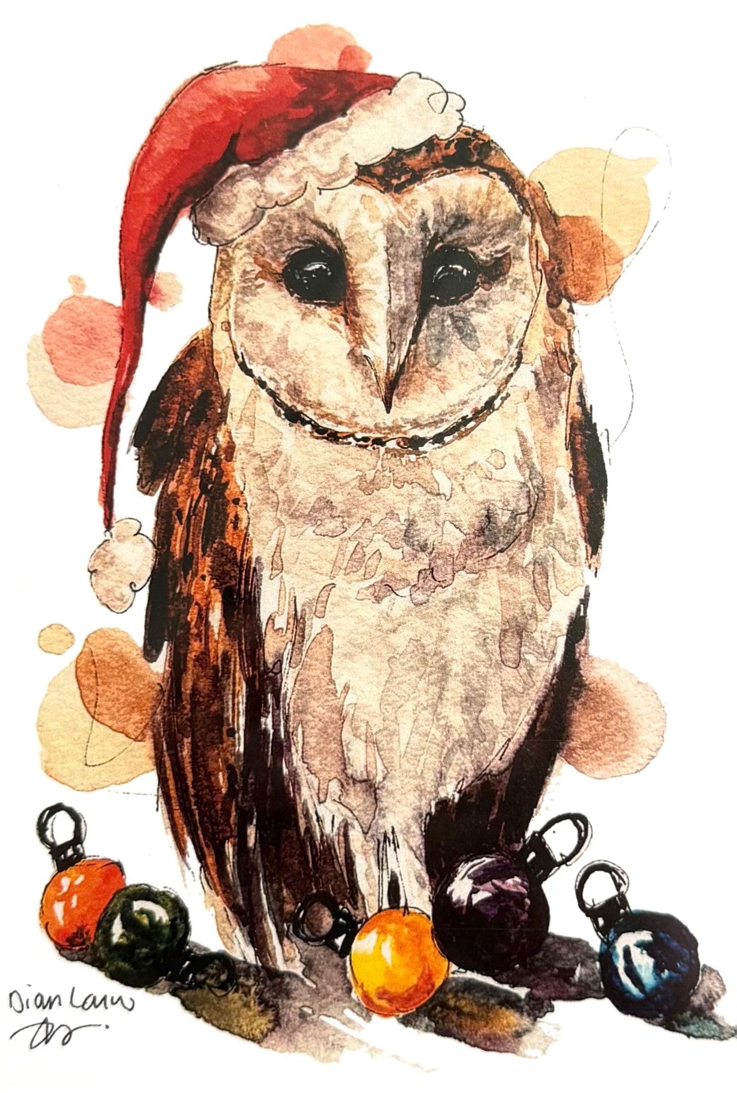 Christmas barn owl