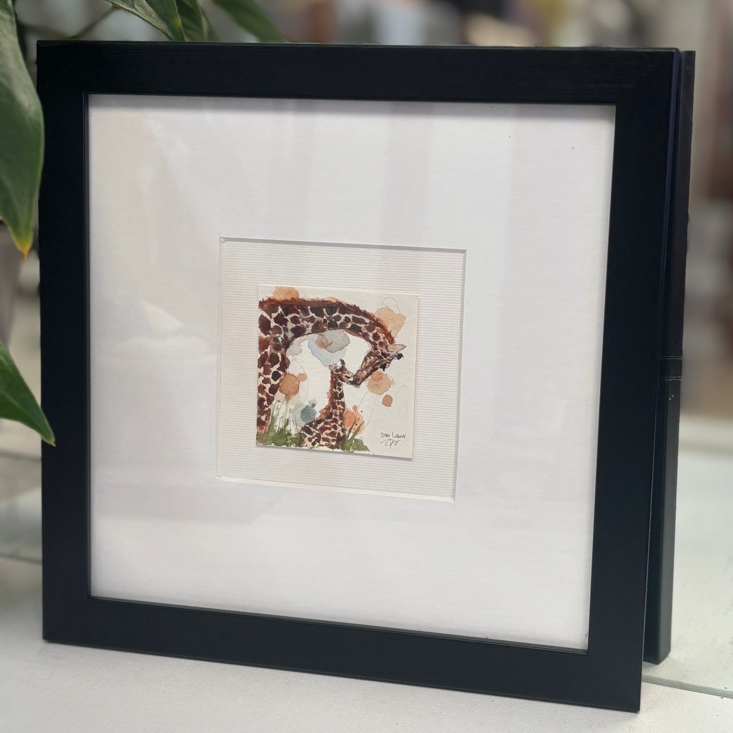 Miniature Mother and Baby Giraffe