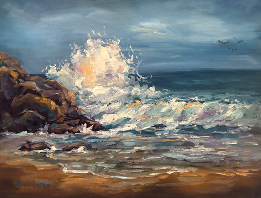 Waves crashing at Skulpiesbaai