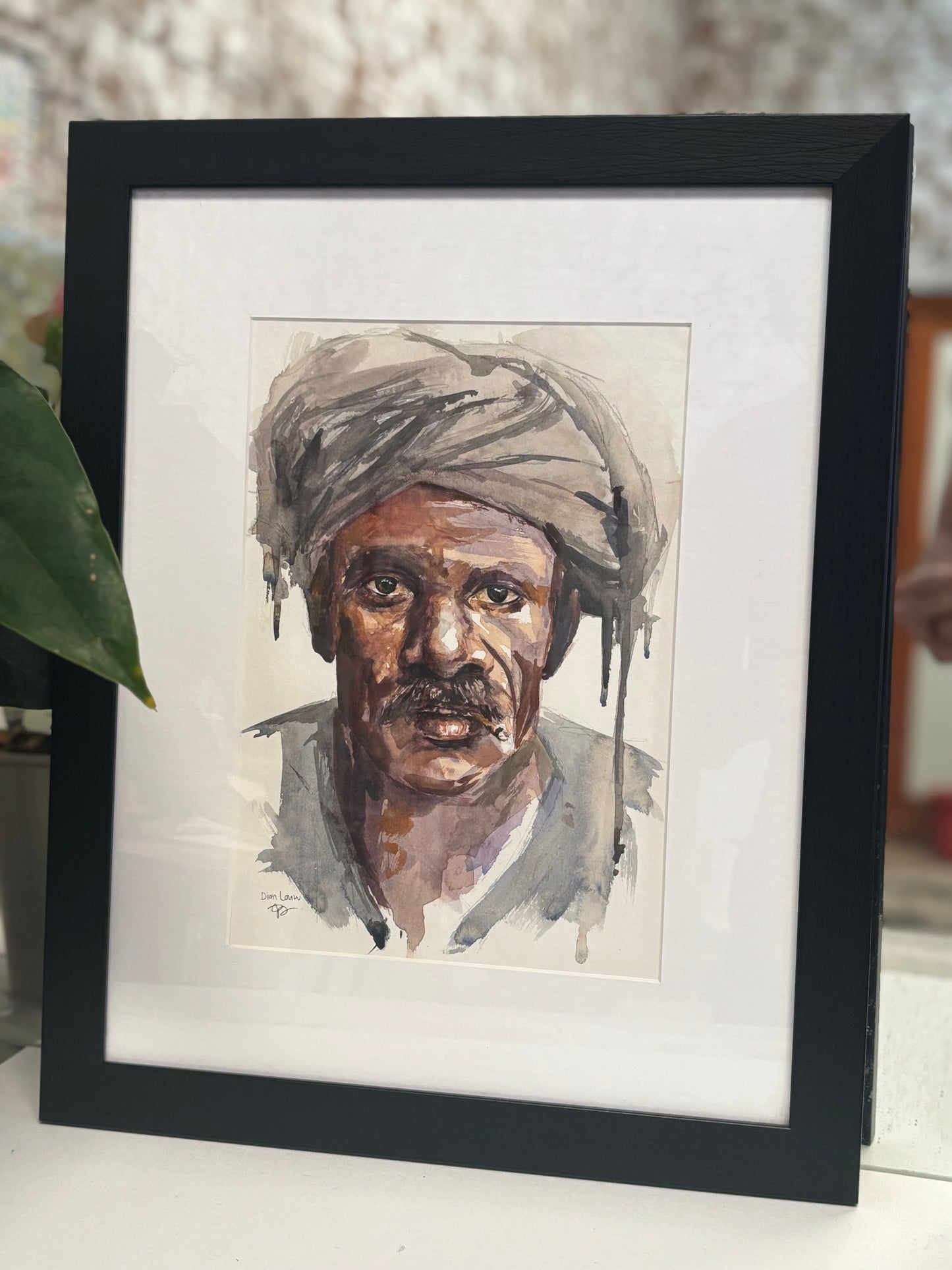 Semi-abstract portrait watercolour