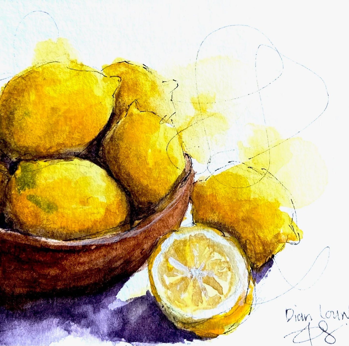 Bowl with lemons