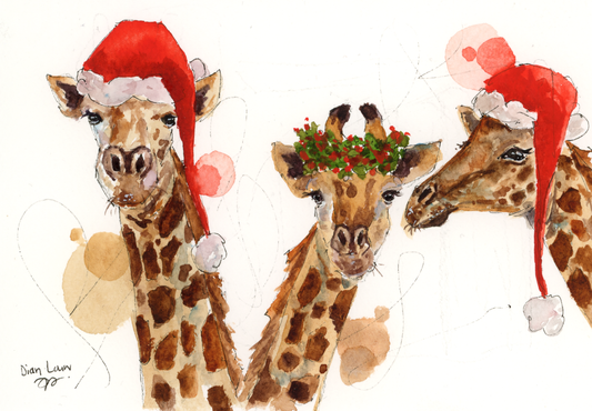 Christmas giraffes
