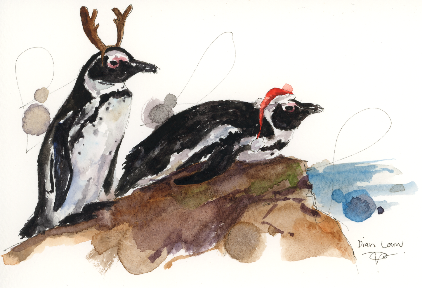 Christmas penguins