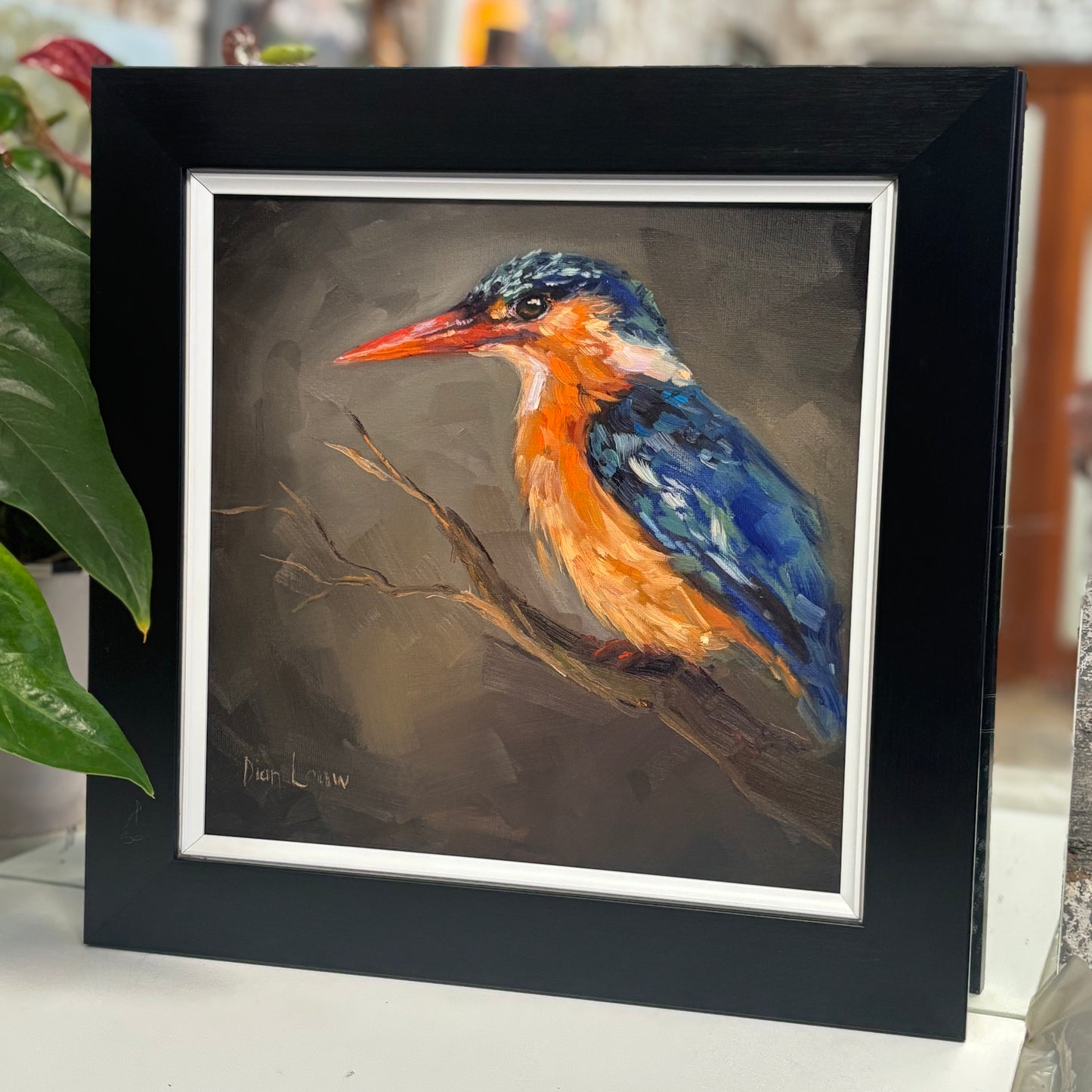 Kingfisher oil painting