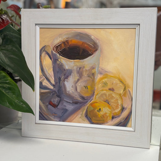 Lemon tea oil painting