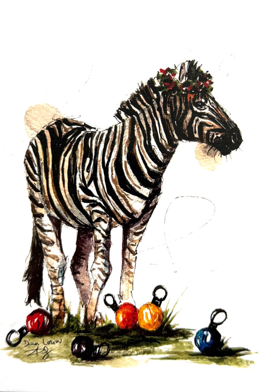 Christmas zebra