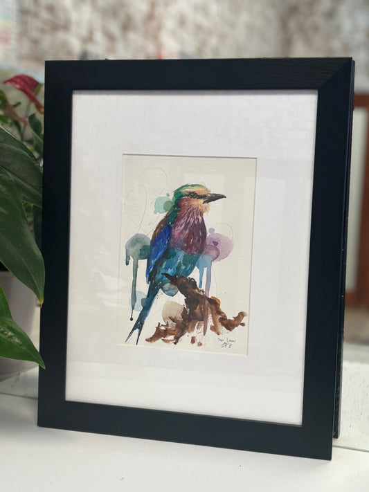 Lilac-breasted Roller #1 watercolour