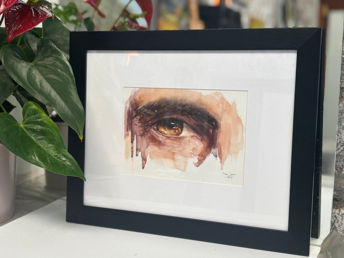 Brown eyes watercolour