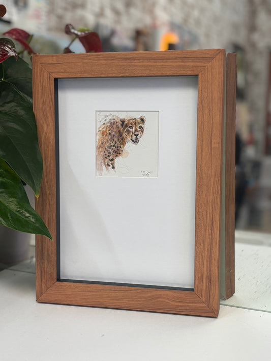 Miniature Cheetah in watercolour