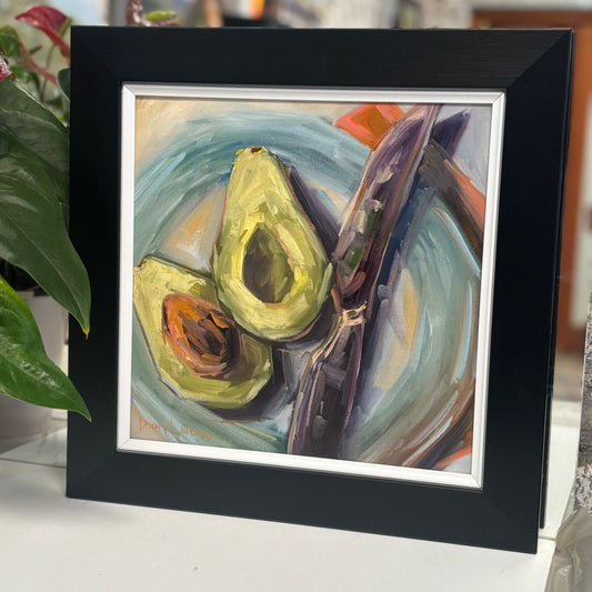 Smashed avocado oil painting