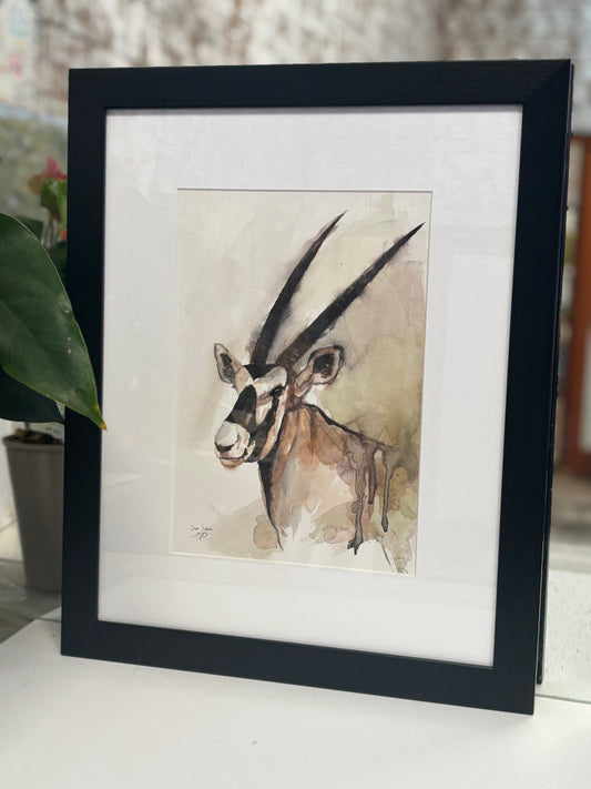 Oryx (Gemsbok) watercolour