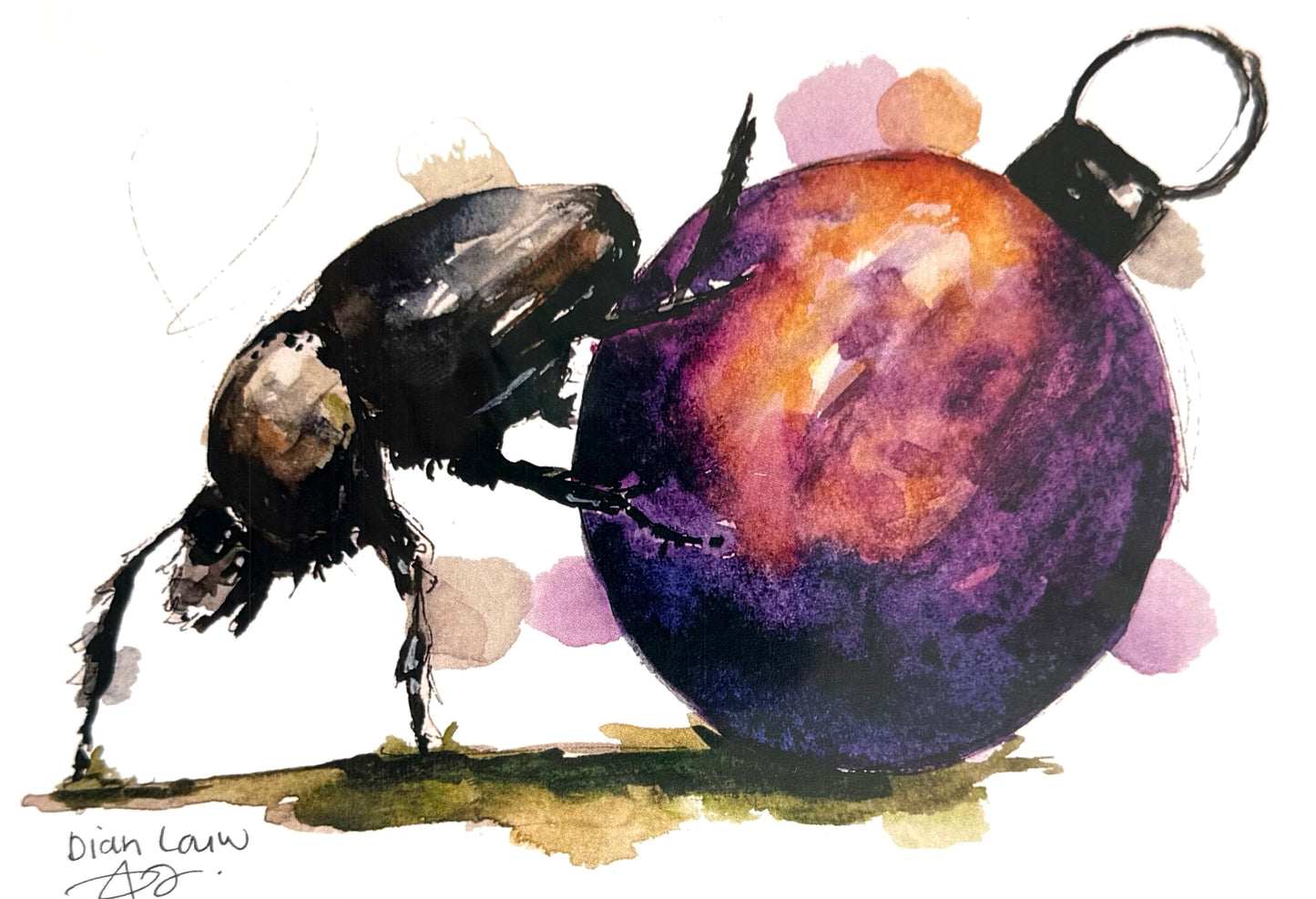 Christmas dung-beetle (purple)