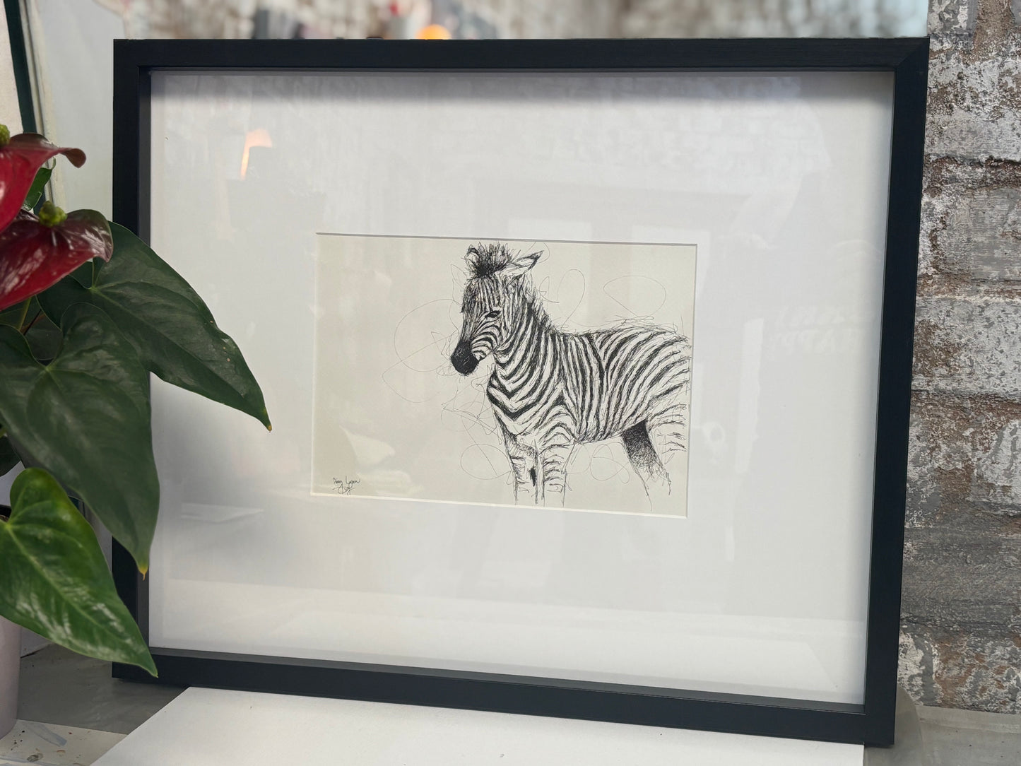 Juvenile zebra at Rietvlei pen sketch