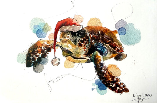 Christmas sea turtle