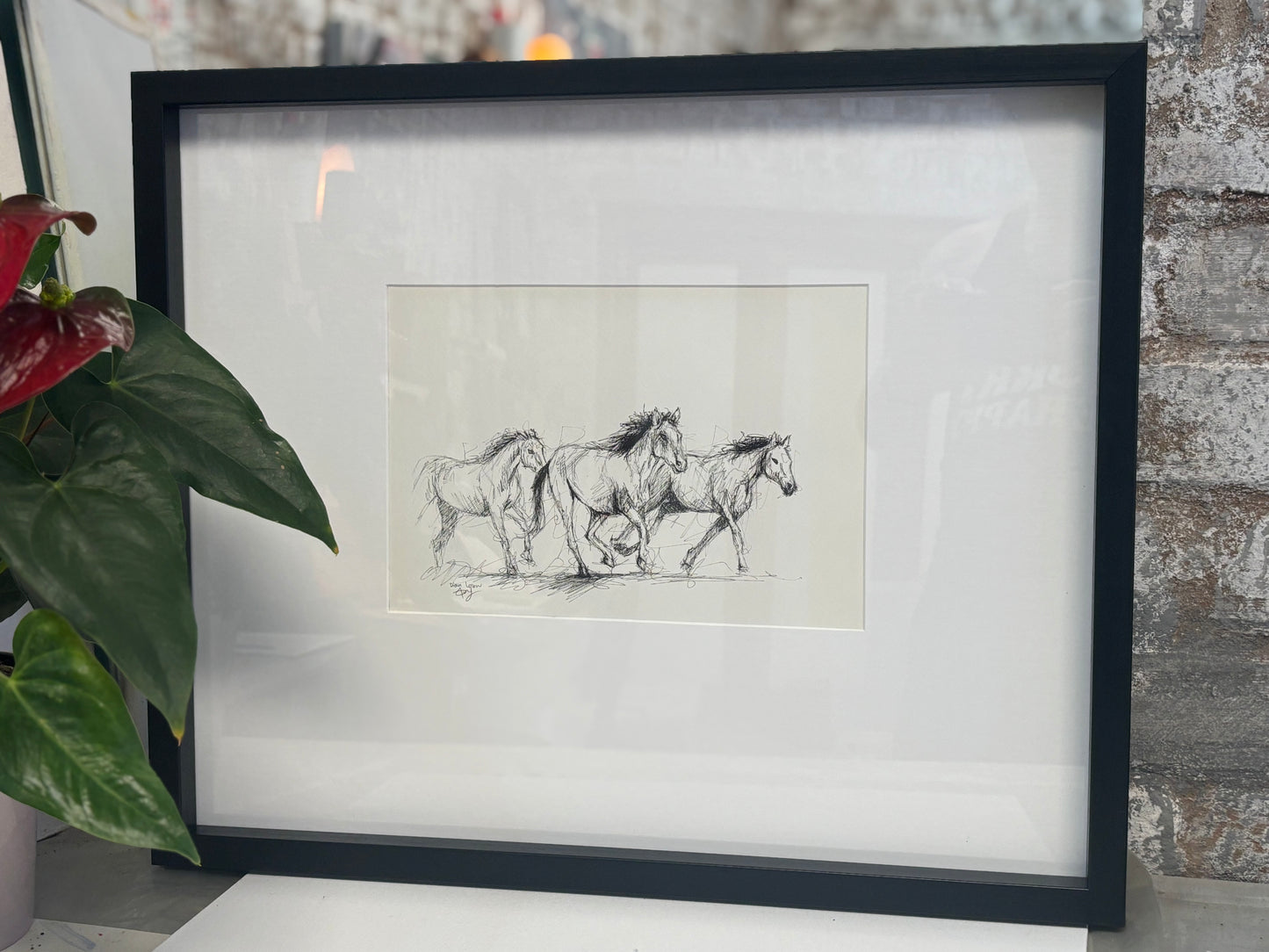 Wild horses pen sketch