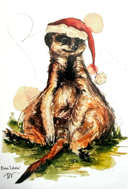 Christmas meerkat (sitting)