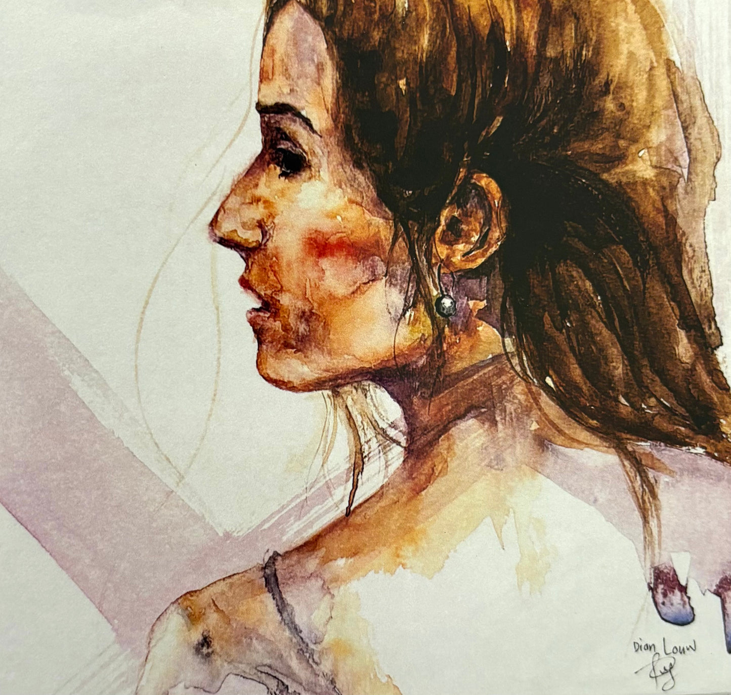 Woman looking over her shoulder