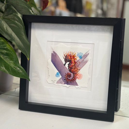 Seahorse in watercolour