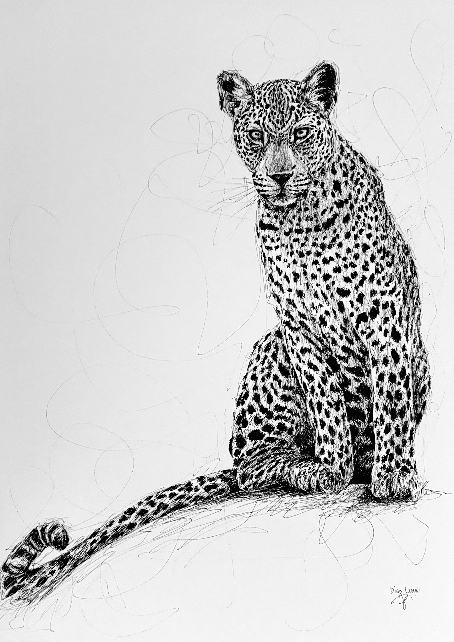 Bespoke Pen sketch (leopard)