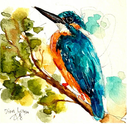 Kingfisher on branch