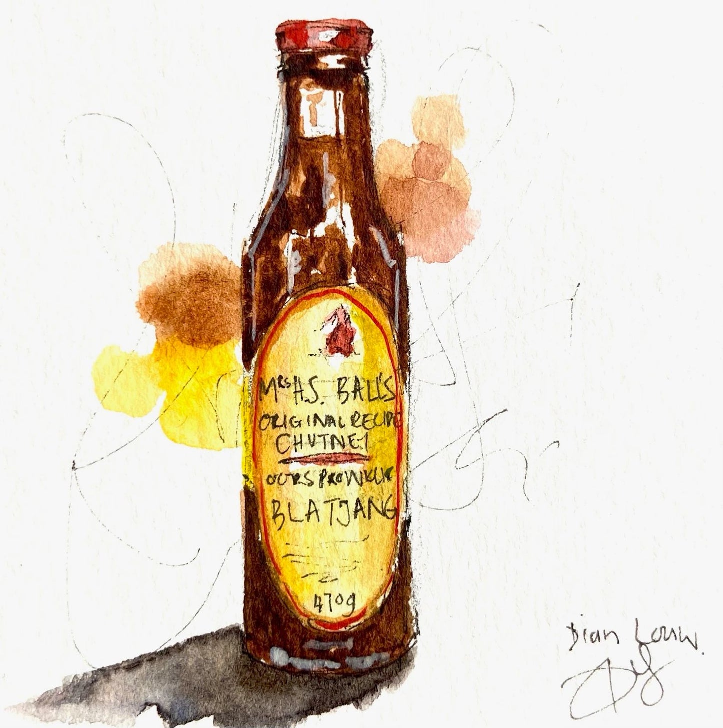 Chutney glass bottle